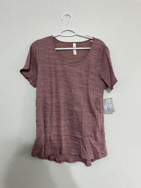 NWT LuLaRoe Classic T Mauve Rose Stripe Texture Top XL 🩷